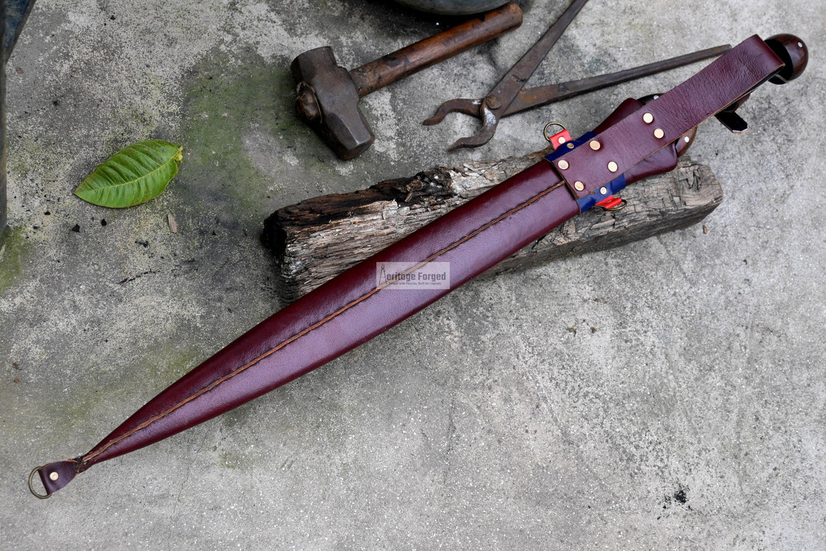 BRONZE AGE SWORD/24 inches Long Blade hand forged Sword/Leaf spring of truck/Rosewood Handle/Sharpen/Tempered/Ready to use/knife/knives