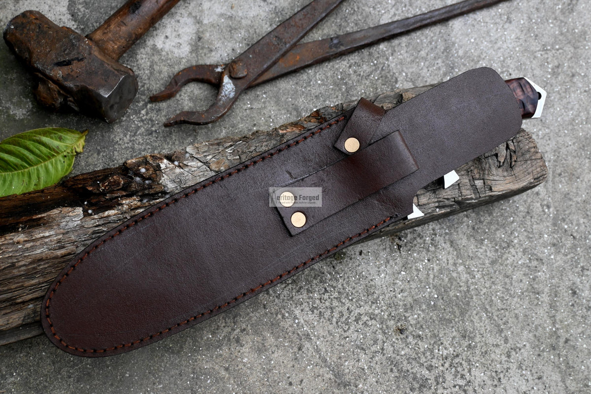 RAMBO V KNIFE/ Rambo Last Blood knife/10 inches long Blade hand forged knife/Made from leaf spring/ Tempered/ Sharpen/Ready to use