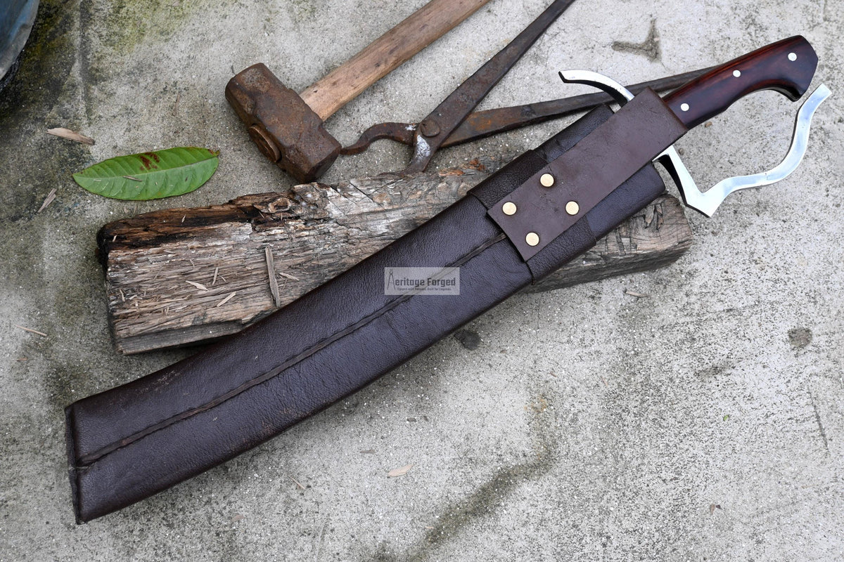 PARANG MACHETE / Large Jungle Machete/18 inches Long Blade Heavy duties machete/ Full tang/ Leaf spring of truck/ Tempered/Sharpen/Working