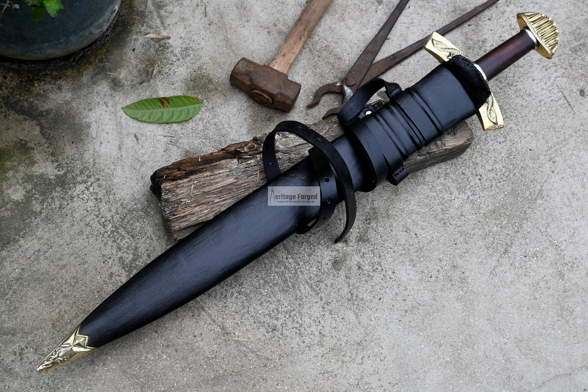 VIKING SWORD/25 inches Long Blade hand forged Sword/Leaf spring of truck/Rosewood Handle/Sharpen/Tempered/Ready to use/knife/knives