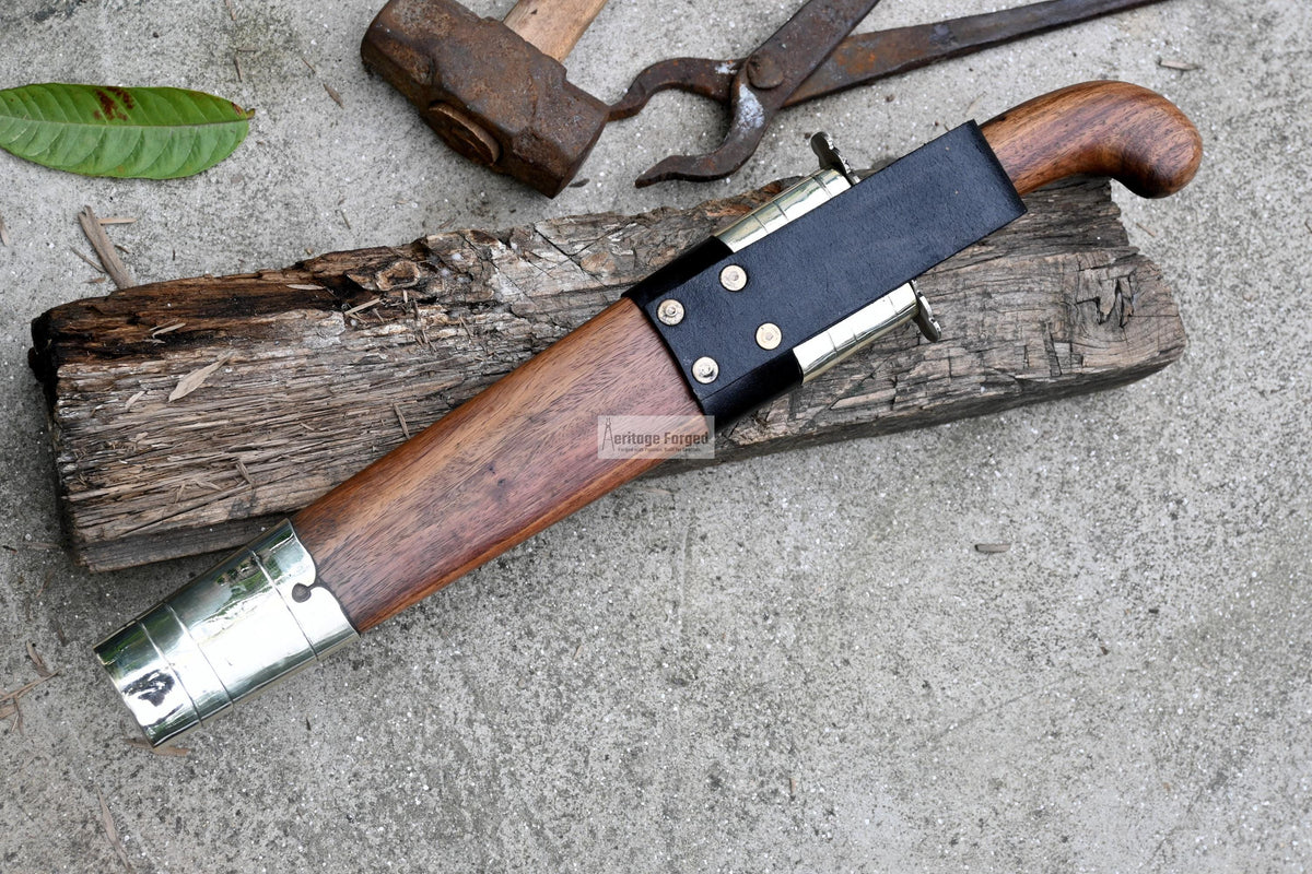 PUNYAL DAGGER/12 inches Long Blade hand forged Kris Dagger/Leaf spring of truck/Rosewood Handle/Sharpen/Tempered/Ready to use/knife/knives