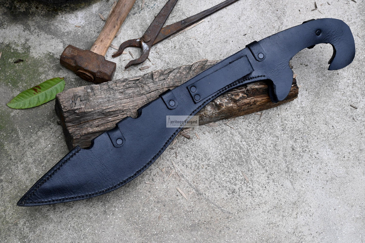 KOPIS MACHETE/ 20 inches Long Blade hand forged custom forged kopis /Leaf spring of truck /Sharpen/Tempered/Ready to use/knife/knives