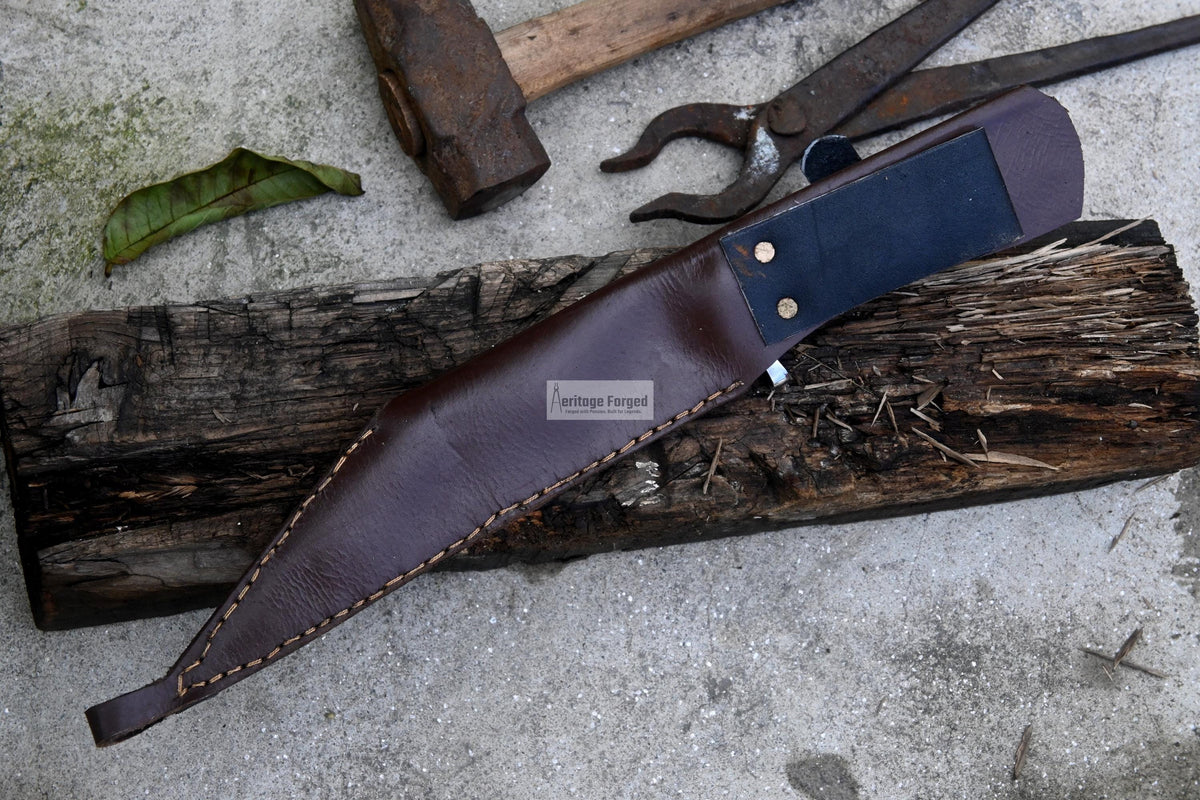 SEAX KNIFE / 8 inches long Blade Hunting knife / Hand forged knife / Made from Leaf spring of truck / Tempered / Sharpen/ Ready to use