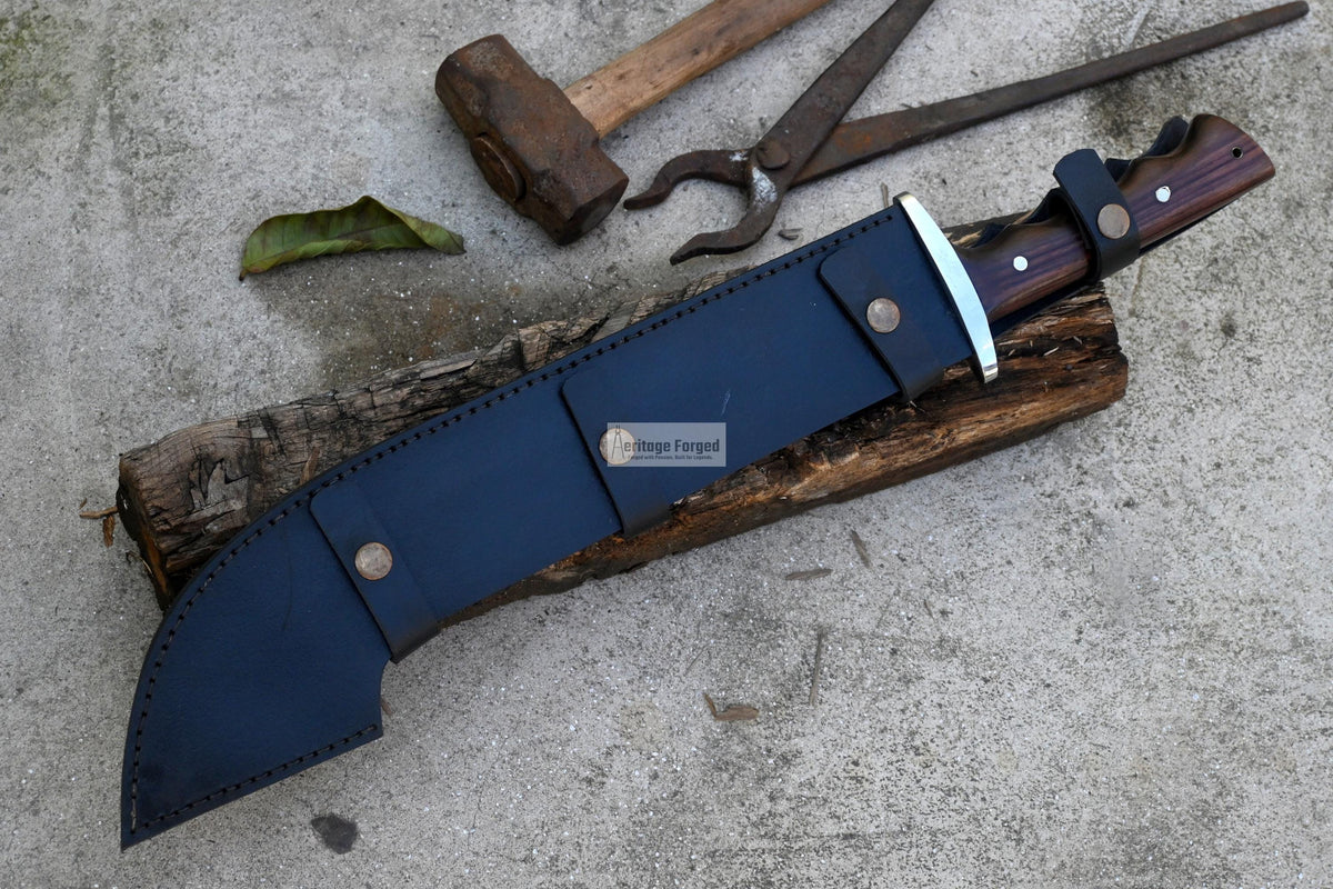HEAVY MACHETE / Large Jungle Machete/ 16 inches Long Blade Heavy duties machete/ Full tang/ Leaf spring of truck/ Tempered/Sharpen/Working