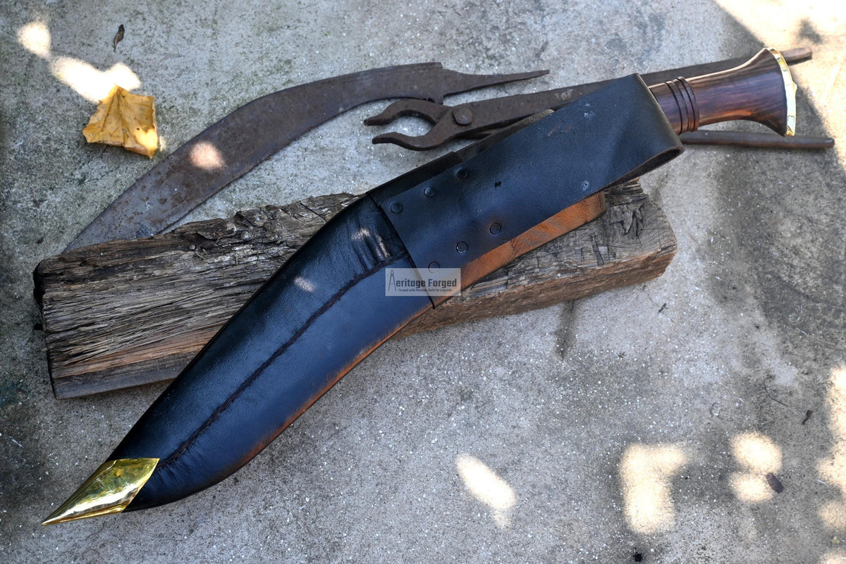 TRADITIONAL KHUKURI / Large kukri Machete/ 18 inches Long Blade Heavy machete/ Full tang/ Leaf spring of truck/ Tempered/Sharpen/Working