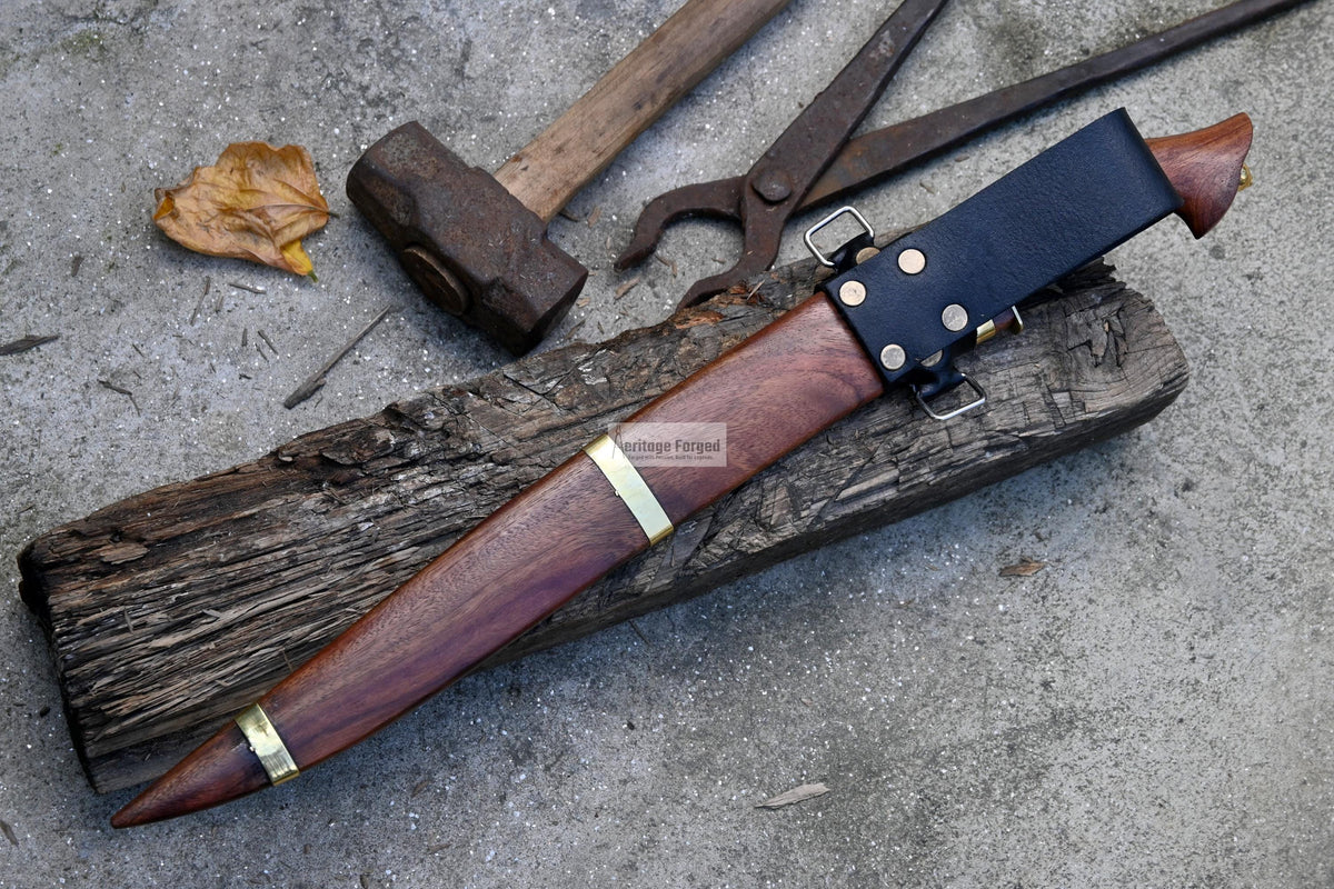 ESPADA KNIFE /15 inches long Blade Hand Forged Filipino Sword/ Machete/Handmade from Leaf spring of Truck-Balance water tempered/Sharp