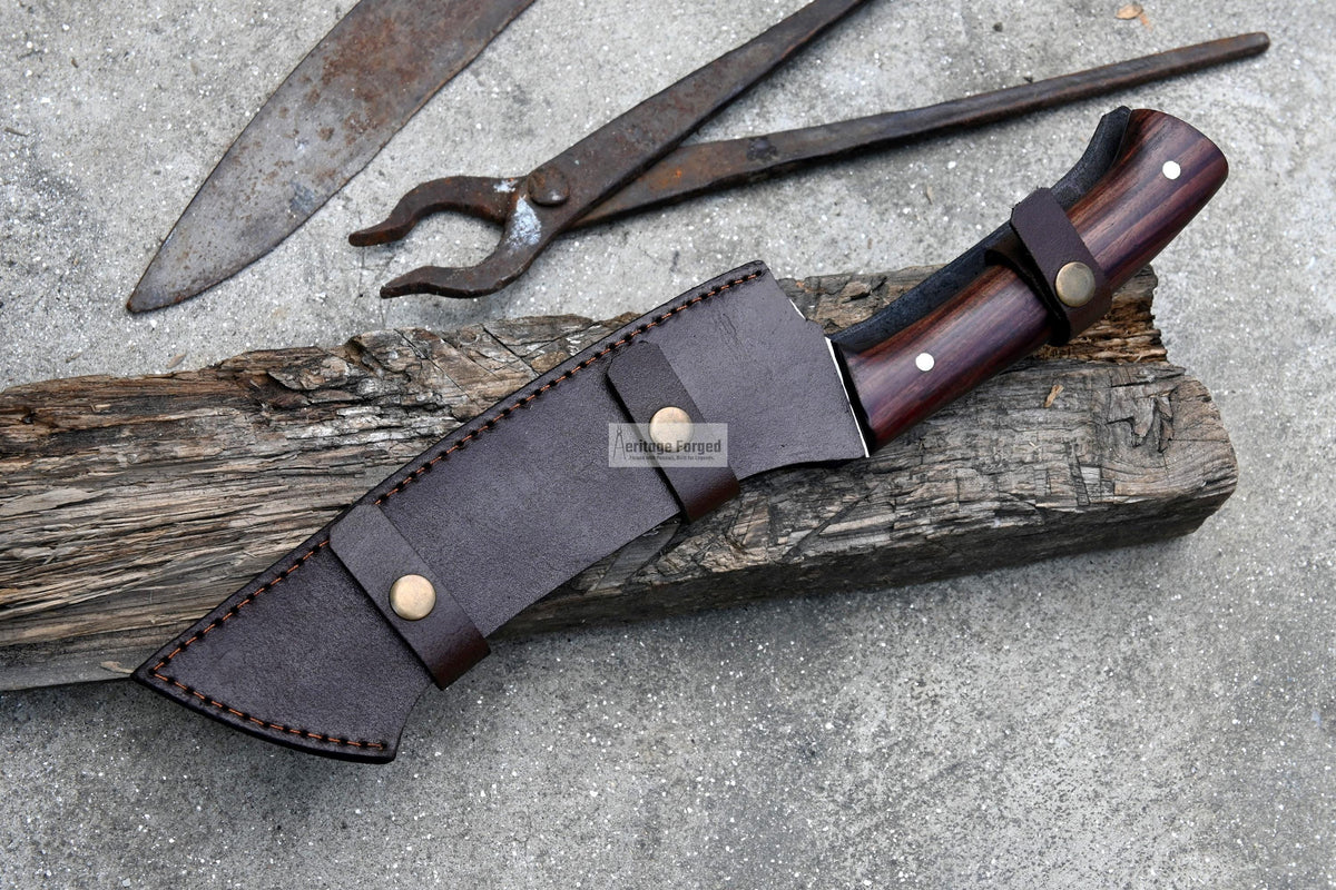 HUNTING KOPESH/9 inches long blade hunting knife/handmade knife/Leaf spring of truck/wooden Handle/Sharpen/Tempered/knife/knives