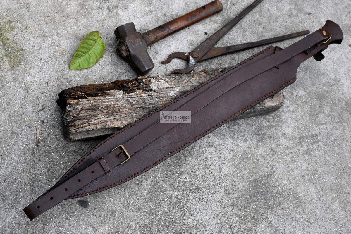 CELTIC LEAF SWORD / 21 inches Long Blade hand forged Sword/Leaf spring of truck/Rosewood Handle/Sharpen/Tempered/Ready to use/knife/knives