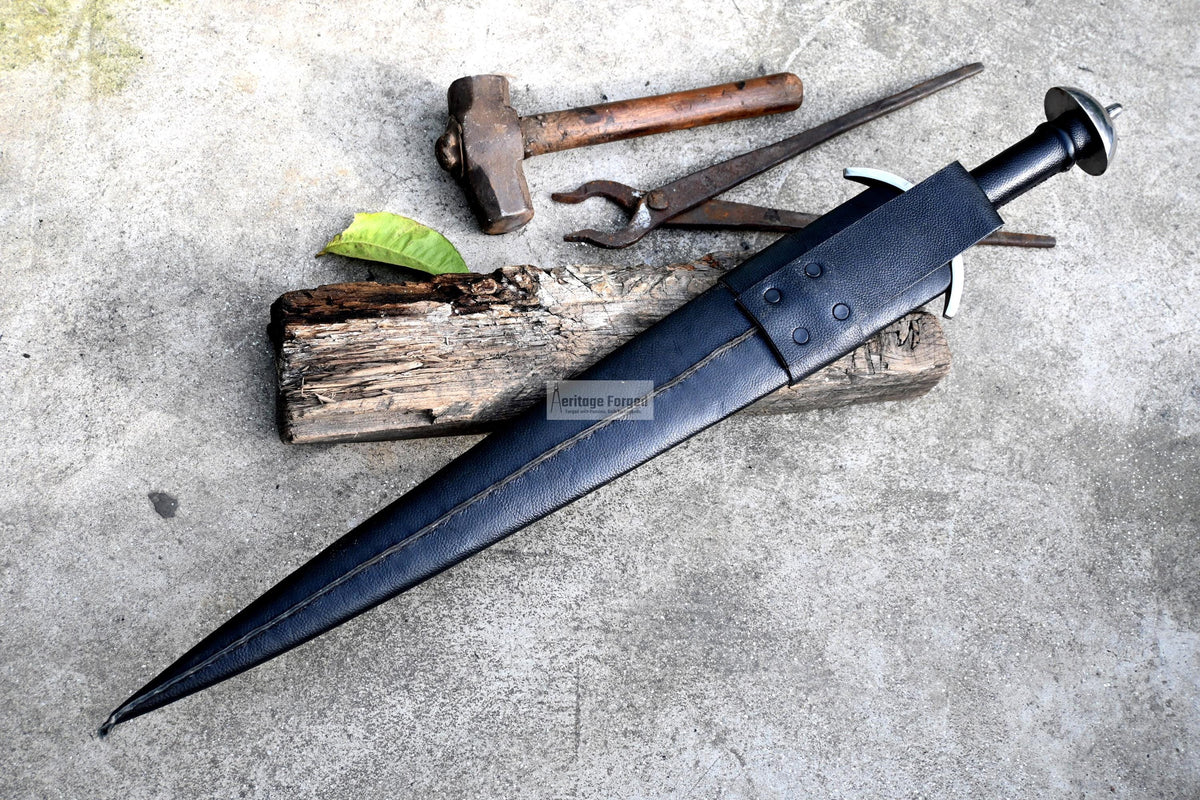ACHILLES SWORD/22 inches Long Blade hand forged Sword/Leaf spring of truck/Rosewood Handle/Sharpen/Tempered/Ready to use/knife/knives