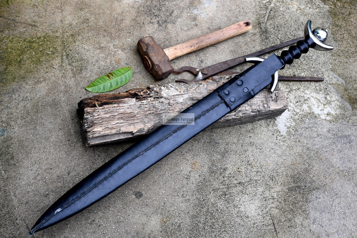 TENE SWORD/22 inches Long Blade hand forged Sword/Leaf spring of truck/Rosewood Handle/Sharpen/Tempered/Ready to use/knife/knives