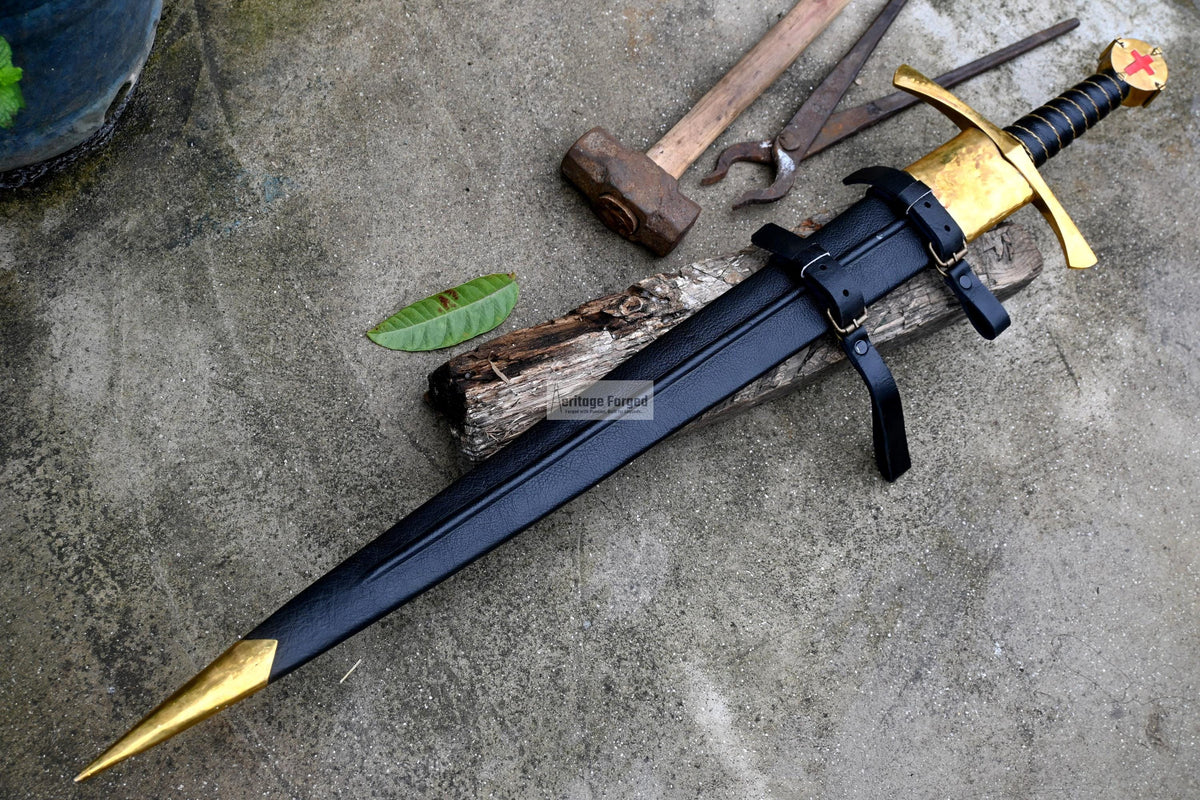 VIKING SWORD/27 inches Long Blade hand forged Sword/Leaf spring of truck/Rosewood Handle/Sharpen/Tempered/Ready to use/knife/knives