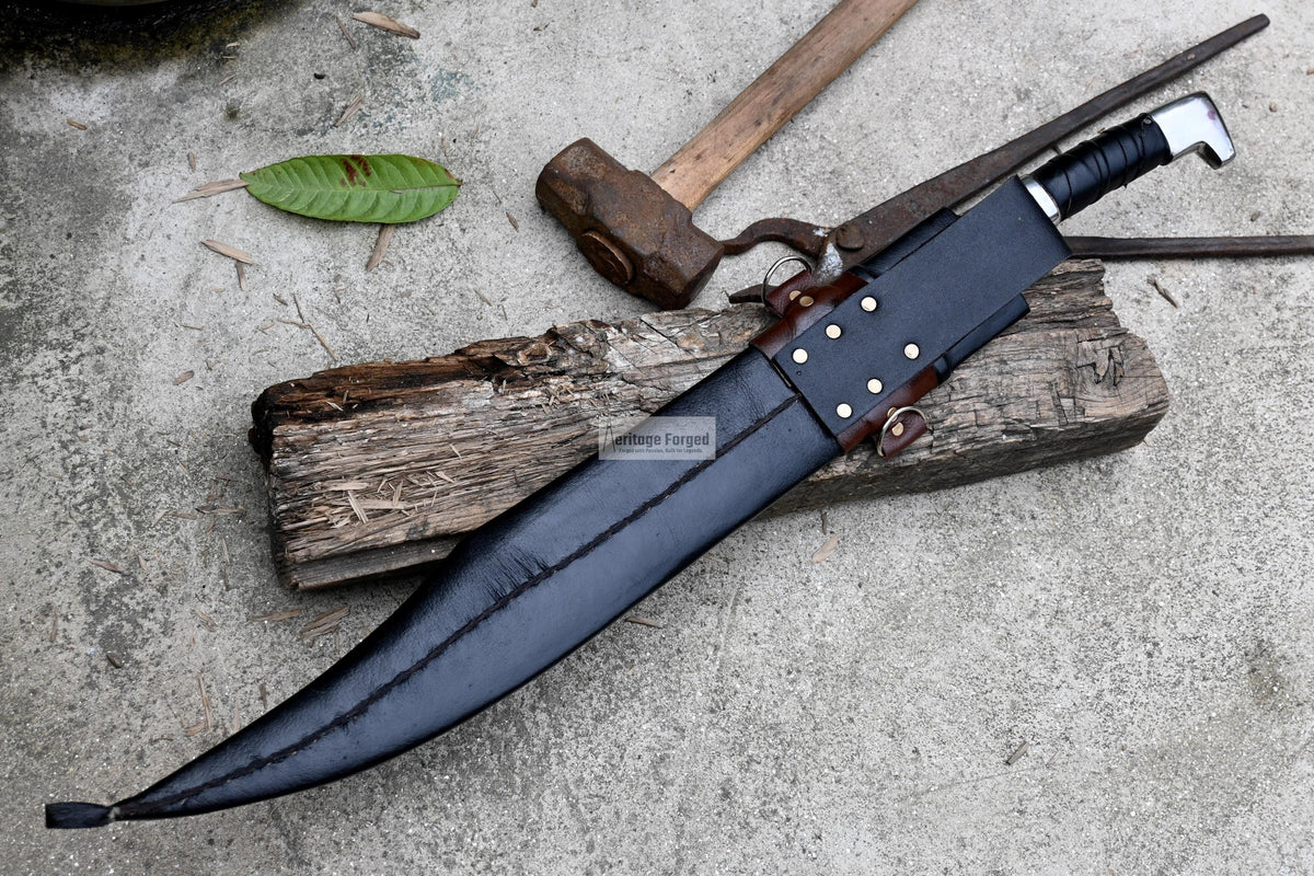 SCIMITAR SWORD/18 inches Long Blade hand forged Sword/Leaf spring of truck/Rosewood Handle/Sharpen/Tempered/Ready to use/knife/knives