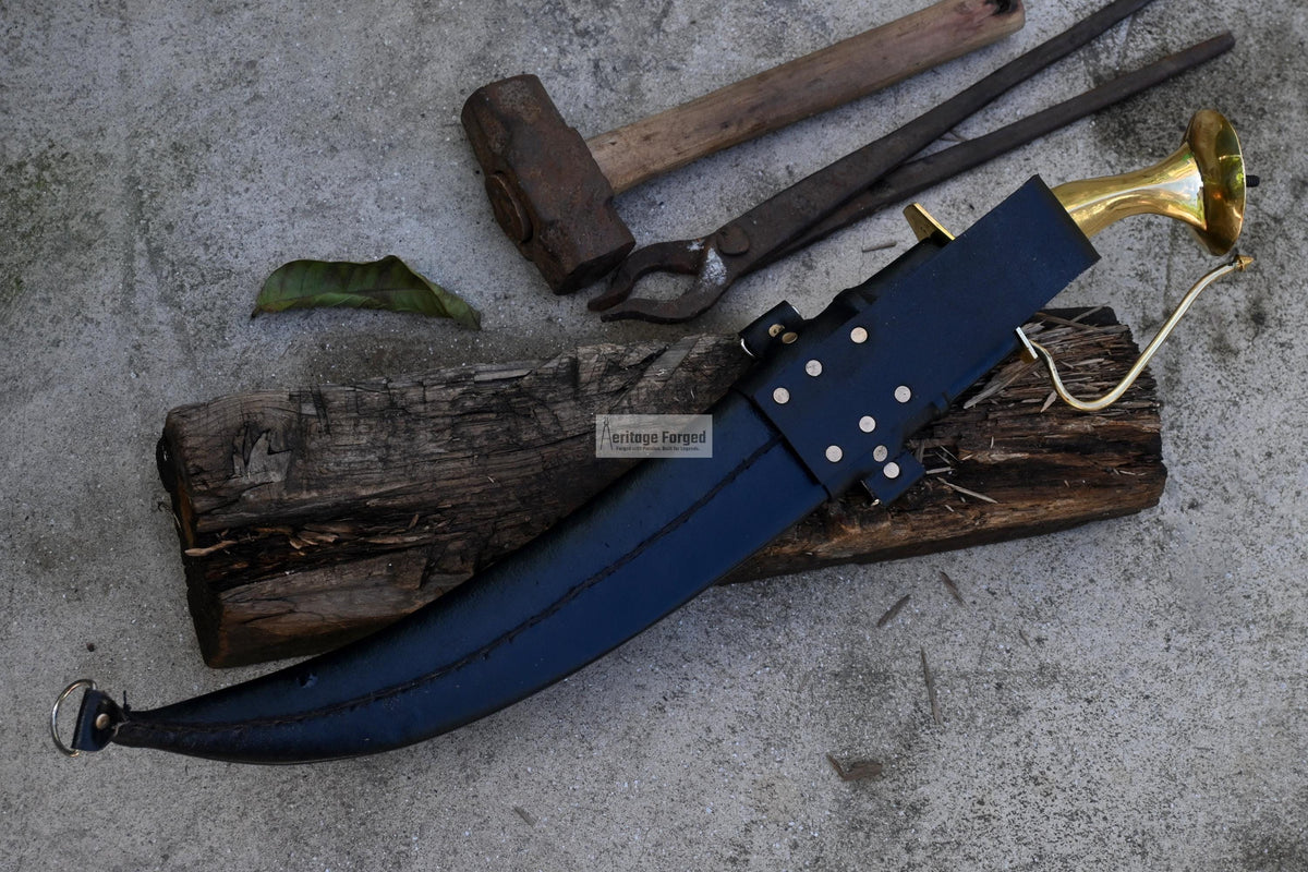 TALWAR DAGGER/15 inches Long Blade hand forged Sword/Leaf spring of truck/ Brass Handle/Sharpen/Tempered/Ready to use/ceremonial sword