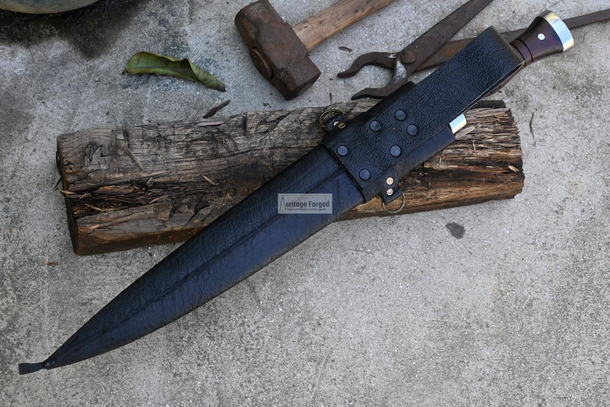 SCOTTISH DIRK/16 inches Long Modern dirk knife /Leaf spring of truck/Rosewood Handle/Sharpen/Tempered/Ready to use/knife/knives
