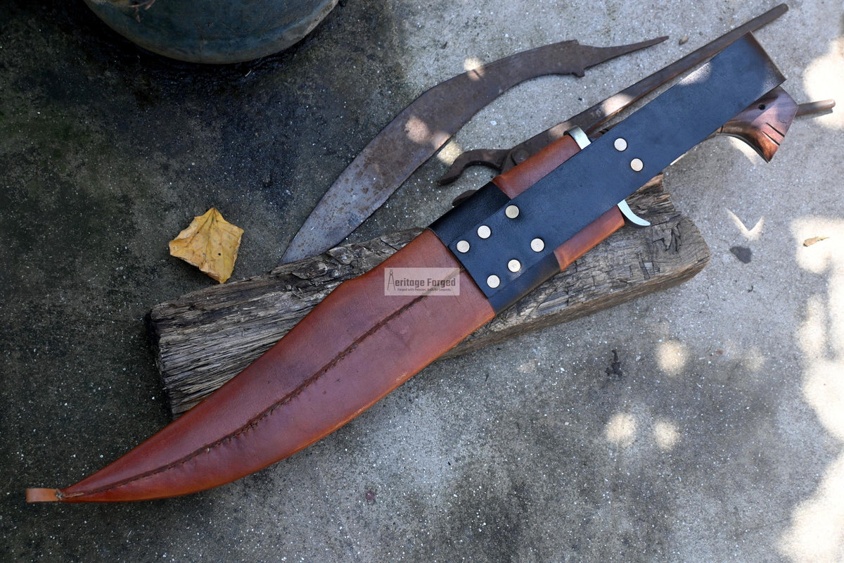 SPARTAN MACHETE /18 inches Long Blade hand forged Sword/Leaf spring of truck/Rosewood Handle/Sharpen/Tempered/Ready to use/knife/knives