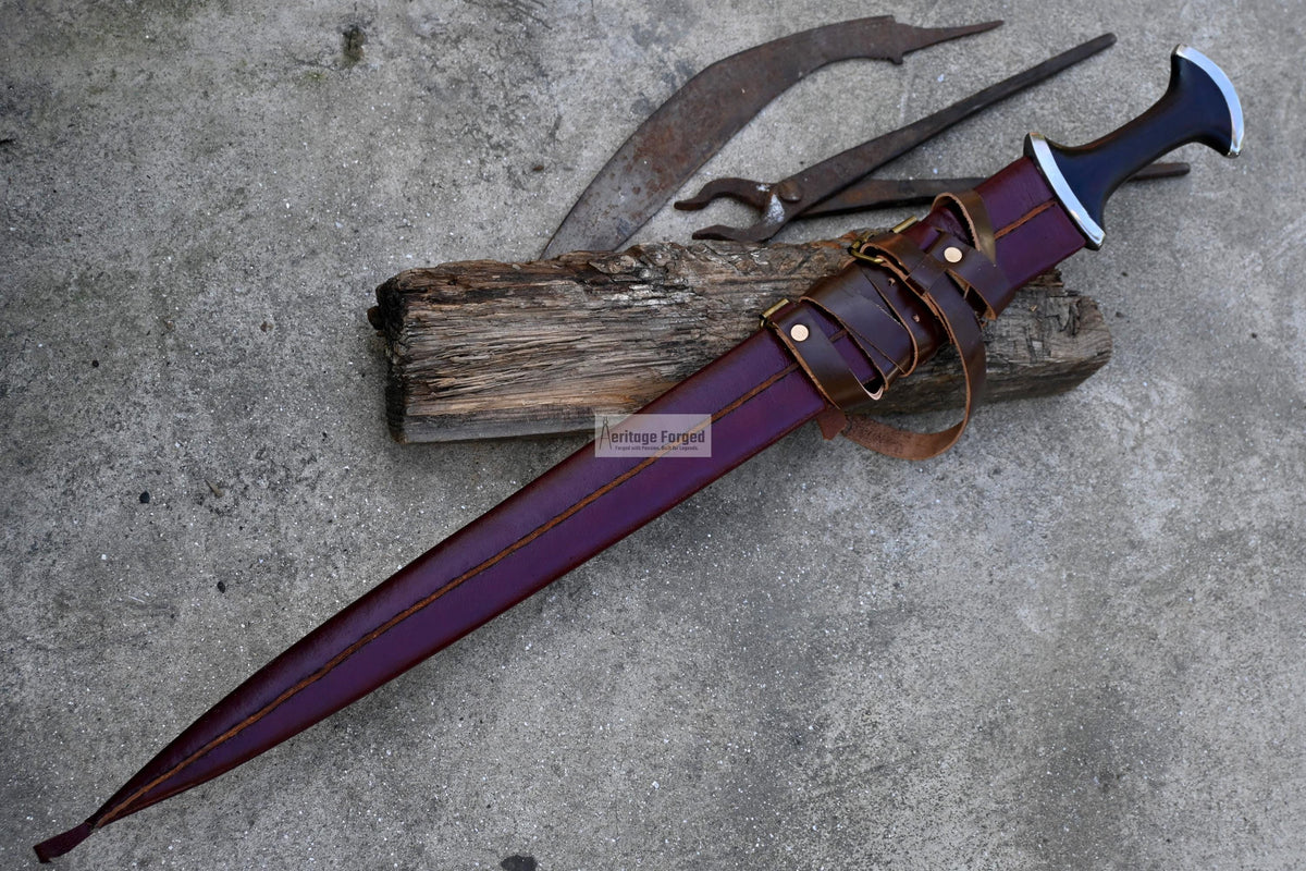 DEGEN SWORD/24 inches Long Blade hand forged Sword/Leaf spring of truck/Rosewood Handle/ Medieval/Tempered/Ready to use/knife/knives