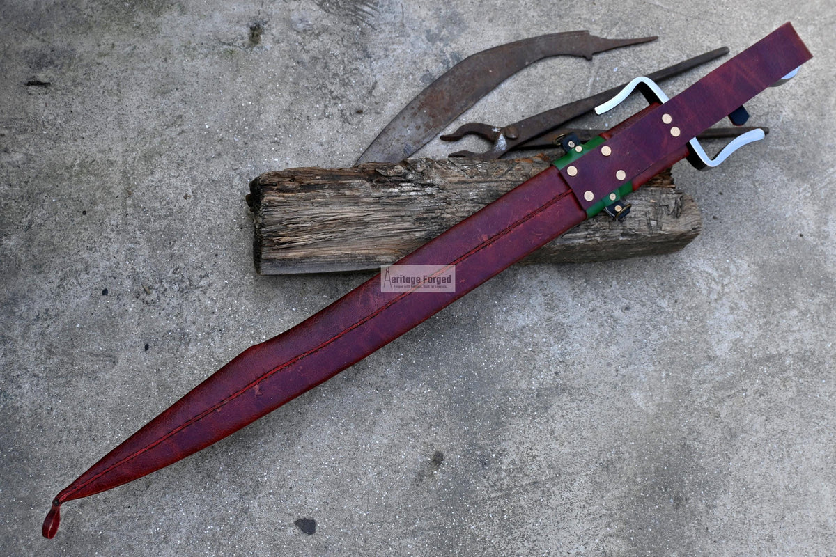 FALICON MACHETE / Large Jungle Clever/26 inches Long Blade Heavy duties machete/ Full tang/ Leaf spring of truck/ Tempered/Sharpen/Working