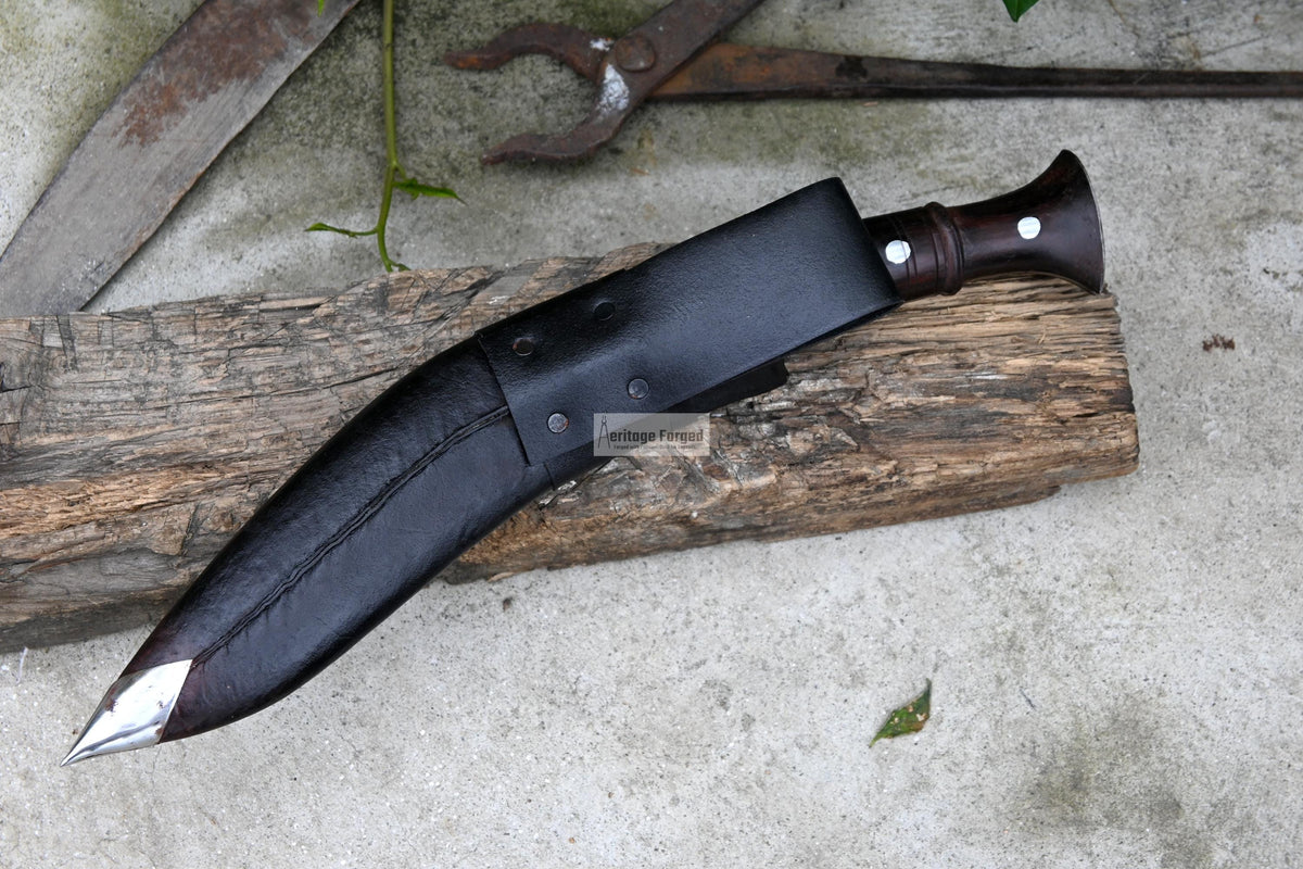 JUNGLE KHUKURI / kukri Machete/ 10 inches Long blade official khukuri / Full tang/ Leaf spring of truck/ Tempered/Sharpen/Working kukri