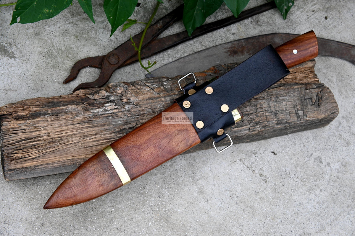 CHEF KNIFE / 10 inches long Blade / Hand forged hunting knife / jungle chef knife / Tempered / Sharpen/ Ready to use
