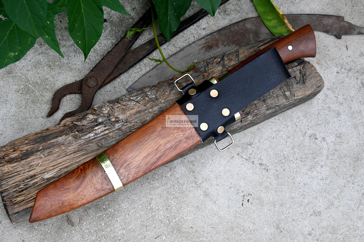 HUNTING CHEF KNIFE / 10 inches long Blade / Hand forged hunting knife / jungle chef knife / Tempered / Sharpen/ Ready to use