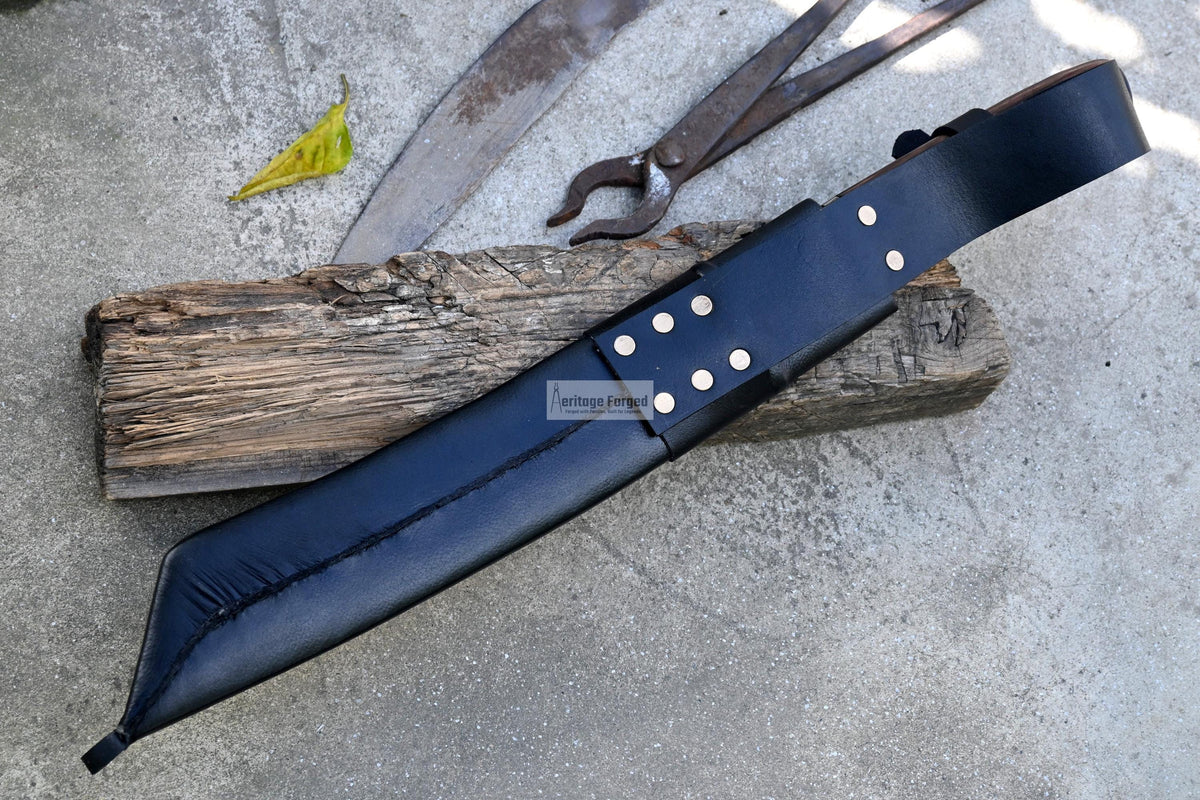 PARANG MACHETE / Large Jungle Machete/16 inches Long Blade Heavy duties machete/ Full tang/ Leaf spring of truck/ Tempered/Sharpen/Working