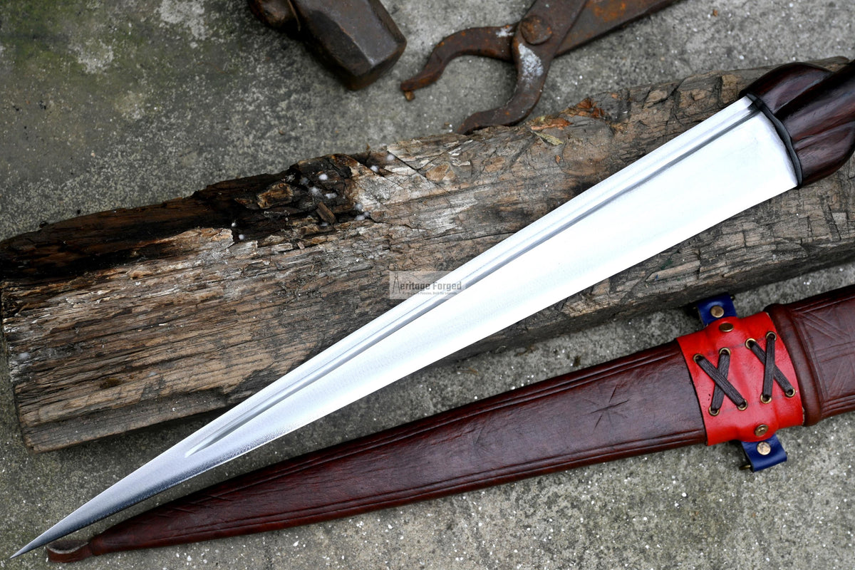 Scottish Dirk knife with 5160 carbon steel blade and rosewood handle