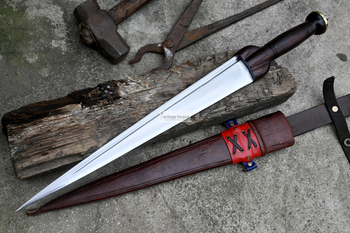 Handmade Scottish Dirk fixed blade knife full view