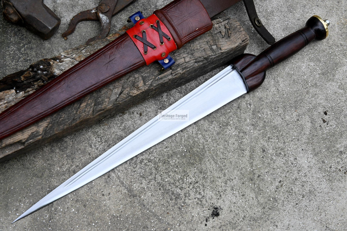 15 inch 5160 carbon steel blade on Scottish Dirk knife