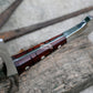 Viking dagger rosewood handle and carbon steel blade