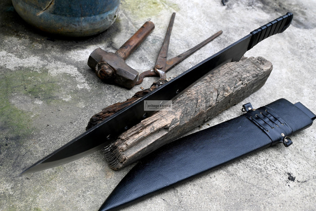  Hand forged Viking dagger blade detail