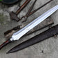 VIKING SWORD/20 inches Long Blade hand forged Sword/Leaf spring of truck/Rosewood Handle/Sharpen/Tempered/Ready to use/knife/knives