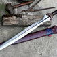 BRONZE AGE SWORD/24 inches Long Blade hand forged Sword/Leaf spring of truck/Rosewood Handle/Sharpen/Tempered/Ready to use/knife/knives