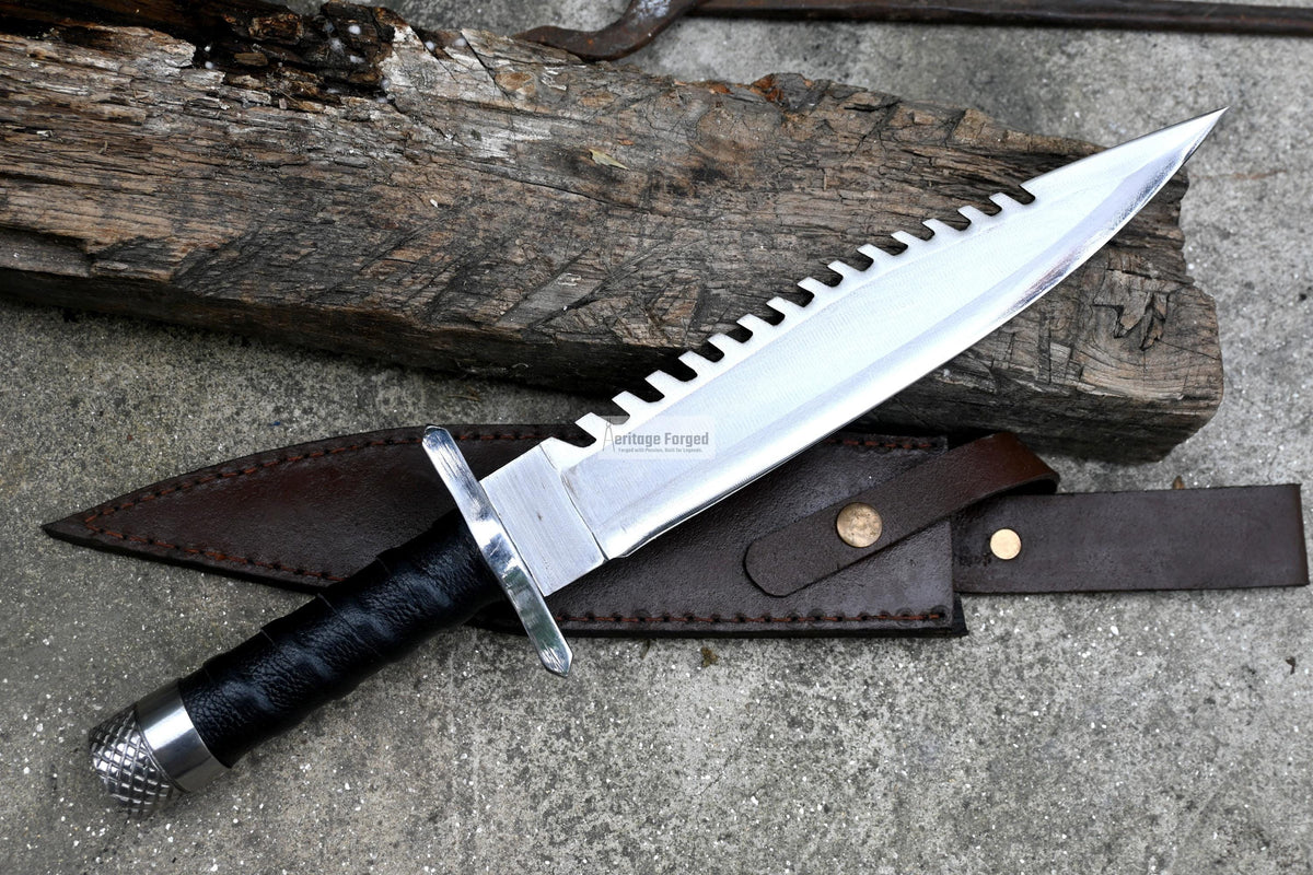 RAMBO PART ONE / Rambo first Blood knife/ Hand forged knife/Made from leaf spring/ Tempered/ Sharpen/Ready to use /Movie knife /hunting