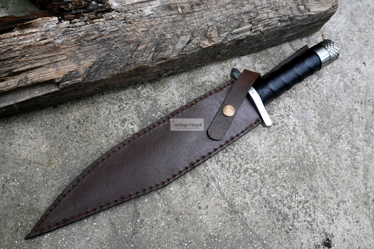 RAMBO PART ONE / Rambo first Blood knife/ Hand forged knife/Made from leaf spring/ Tempered/ Sharpen/Ready to use /Movie knife /hunting