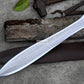 CELTIC LEAF SWORD / 21 inches Long Blade hand forged Sword/Leaf spring of truck/Rosewood Handle/Sharpen/Tempered/Ready to use/knife/knives