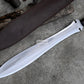 CELTIC LEAF SWORD / 21 inches Long Blade hand forged Sword/Leaf spring of truck/Rosewood Handle/Sharpen/Tempered/Ready to use/knife/knives