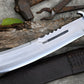 RAMBO MACHETE / Large Jungle Machete/ 15 inches Long Blade Heavy duties machete/ Full tang/ Leaf spring of truck/ Tempered/Sharpen/Working