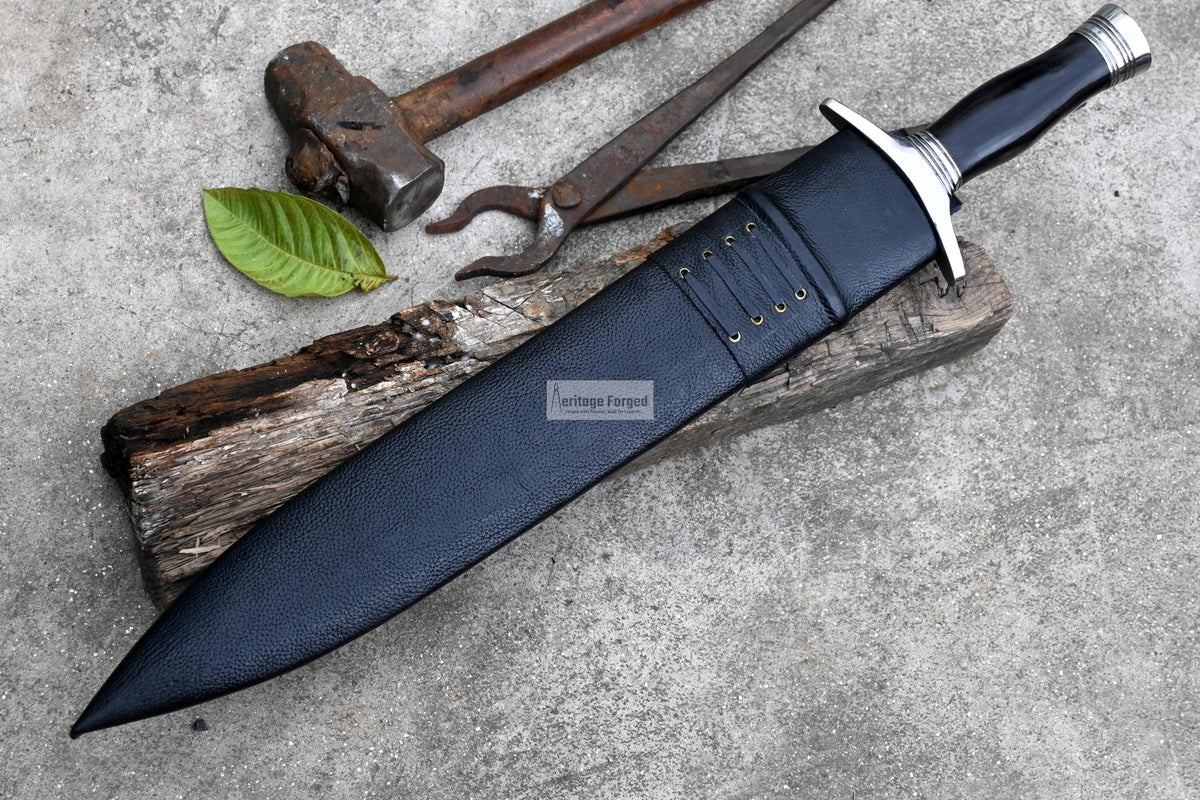 XIPHOS SWORD  / 18 inches Long Blade hand forged Sword/Leaf spring of truck/Horn Handle/Sharpen/Tempered/Ready to use/knife/knives
