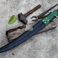 SCIMITAR SWORD/24 inches Long Blade hand forged Sword/Leaf spring of truck/Rosewood Handle/Sharpen/Tempered/Ready to use/knife/knives