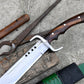 SCIMITAR SWORD/24 inches Long Blade hand forged Sword/Leaf spring of truck/Rosewood Handle/Sharpen/Tempered/Ready to use/knife/knives