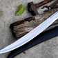 SCIMITAR SWORD/24 inches Long Blade hand forged Sword/Leaf spring of truck/Rosewood Handle/Sharpen/Tempered/Ready to use/knife/knives