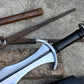 ACHILLES SWORD/22 inches Long Blade hand forged Sword/Leaf spring of truck/Rosewood Handle/Sharpen/Tempered/Ready to use/knife/knives