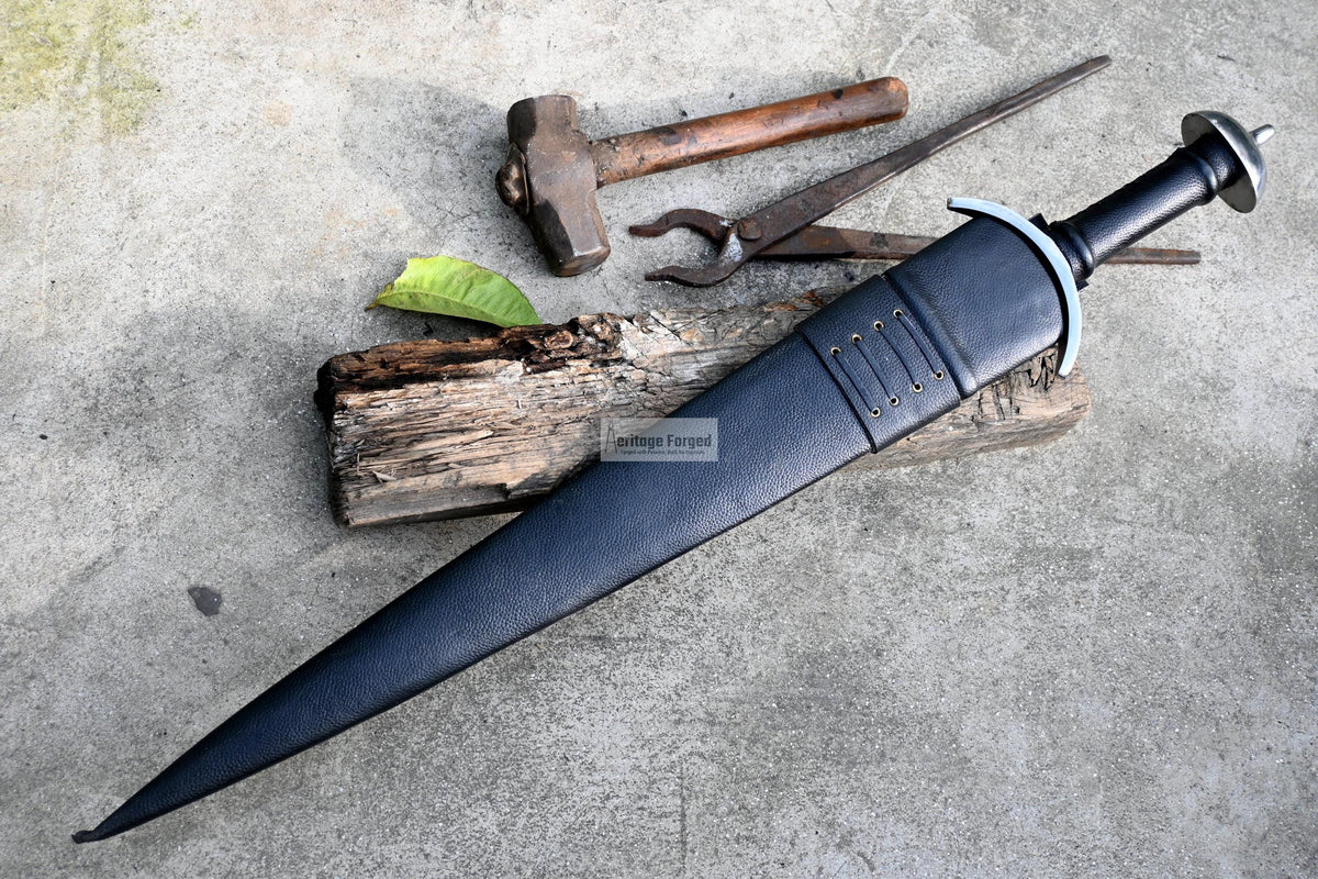 ACHILLES SWORD/22 inches Long Blade hand forged Sword/Leaf spring of truck/Rosewood Handle/Sharpen/Tempered/Ready to use/knife/knives