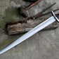 GERMAN DEGEN SWORD/24 inches Long Blade hand forged Sword/Leaf spring of truck/Rosewood Handle/ Medieval/Tempered/Ready to use/knife/knives