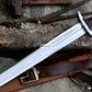 GERMAN DEGEN SWORD/24 inches Long Blade hand forged Sword/Leaf spring of truck/Rosewood Handle/ Medieval/Tempered/Ready to use/knife/knives