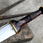 SCOTTISH DIRK/16 inches Long Blade Hand forged dirk knife /Leaf spring of truck/Rosewood Handle/Sharpen/Tempered/Ready to use/knife/knives