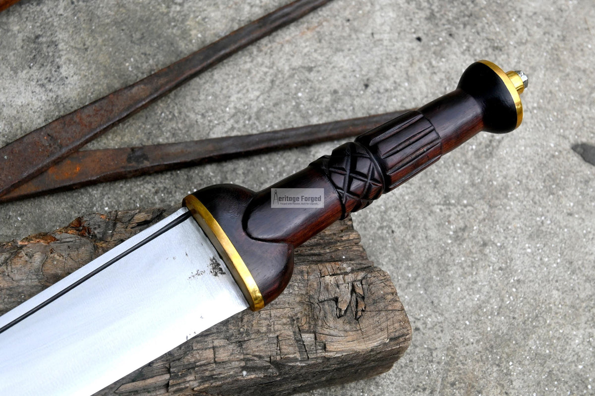 SCOTTISH DIRK/16 inches Long Blade Hand forged dirk knife /Leaf spring of truck/Rosewood Handle/Sharpen/Tempered/Ready to use/knife/knives