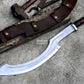 KHOPESH MACHETE/ 20 inches Long Blade hand forged Egyptian  khopesh sword /Leaf spring of truck /Sharpen/Tempered/Ready to use/knife/knives