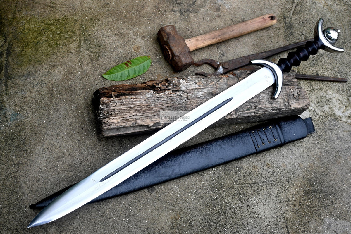 TENE SWORD/22 inches Long Blade hand forged Sword/Leaf spring of truck/Rosewood Handle/Sharpen/Tempered/Ready to use/knife/knives