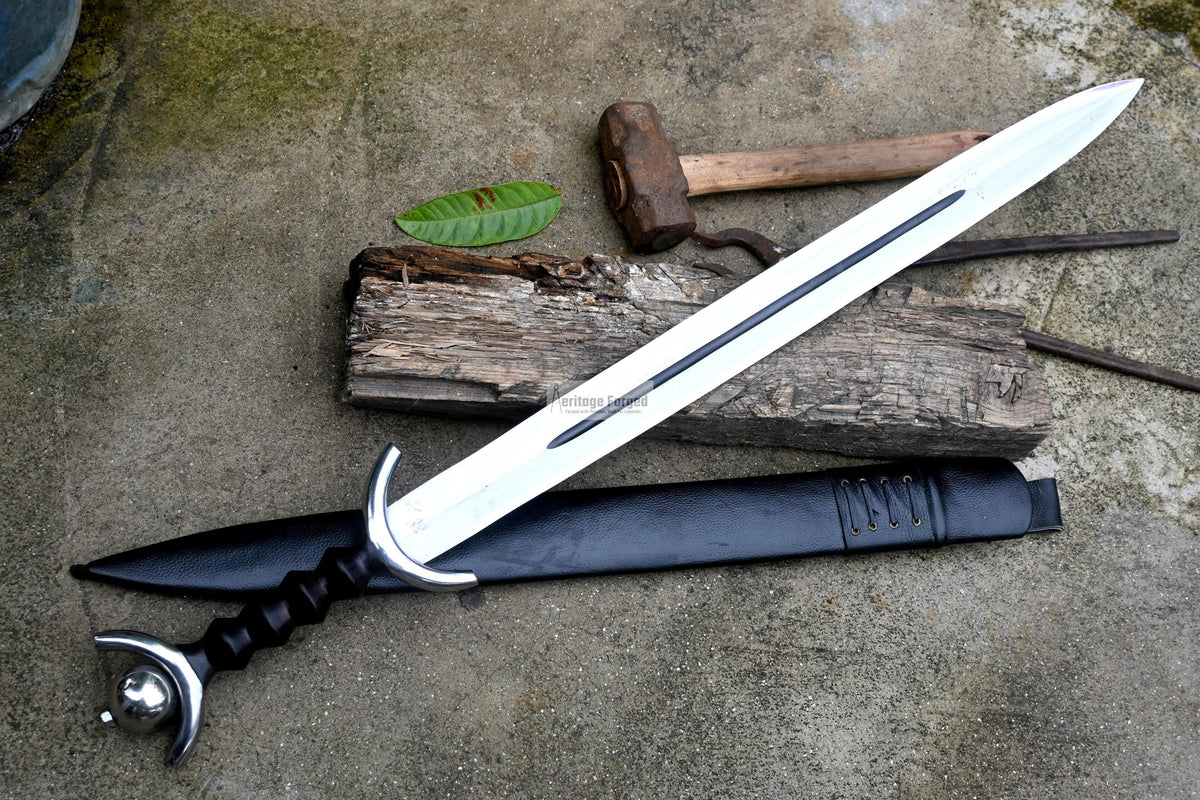 TENE SWORD/22 inches Long Blade hand forged Sword/Leaf spring of truck/Rosewood Handle/Sharpen/Tempered/Ready to use/knife/knives